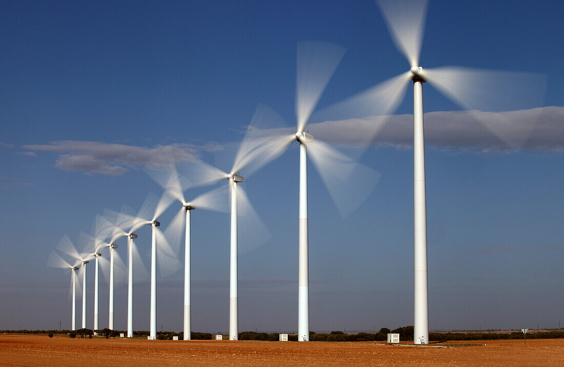 Windpark Atalaya de Canavate, Honrubia, La Mancha, Castilla, Spain