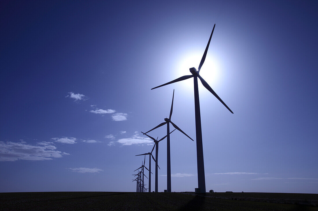 Windpark Atalaya de Canavate, Honrubia, La Mancha, Castilla, Spain