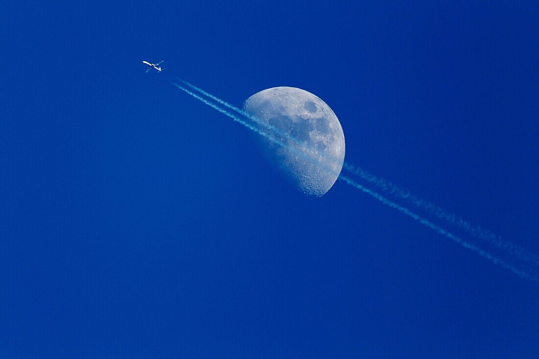 MOON AND PLANE