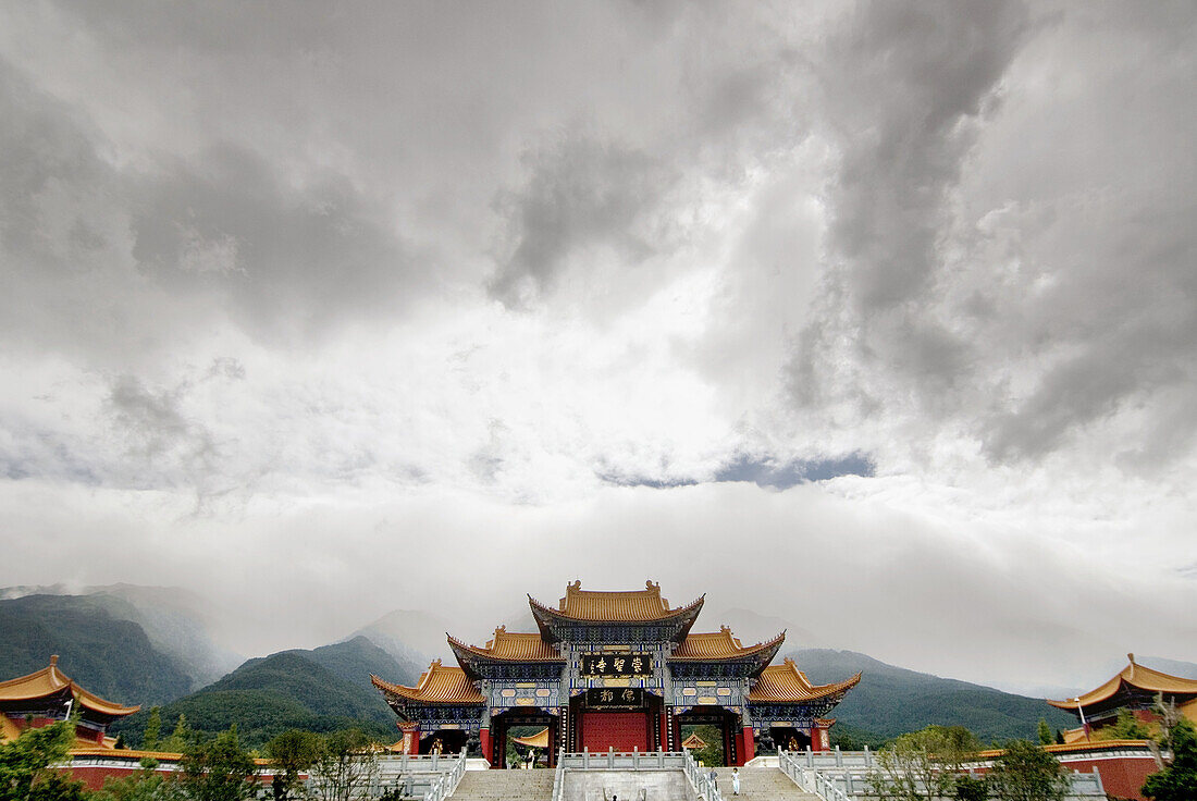 China, Yunnan province, Dali, temple near Three Pagodas