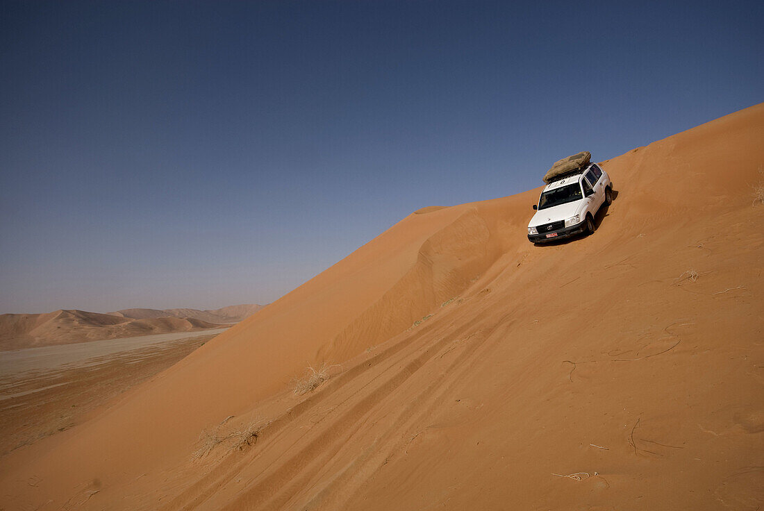 Driving on the dunes, Rub,  al Khali desert, Oman