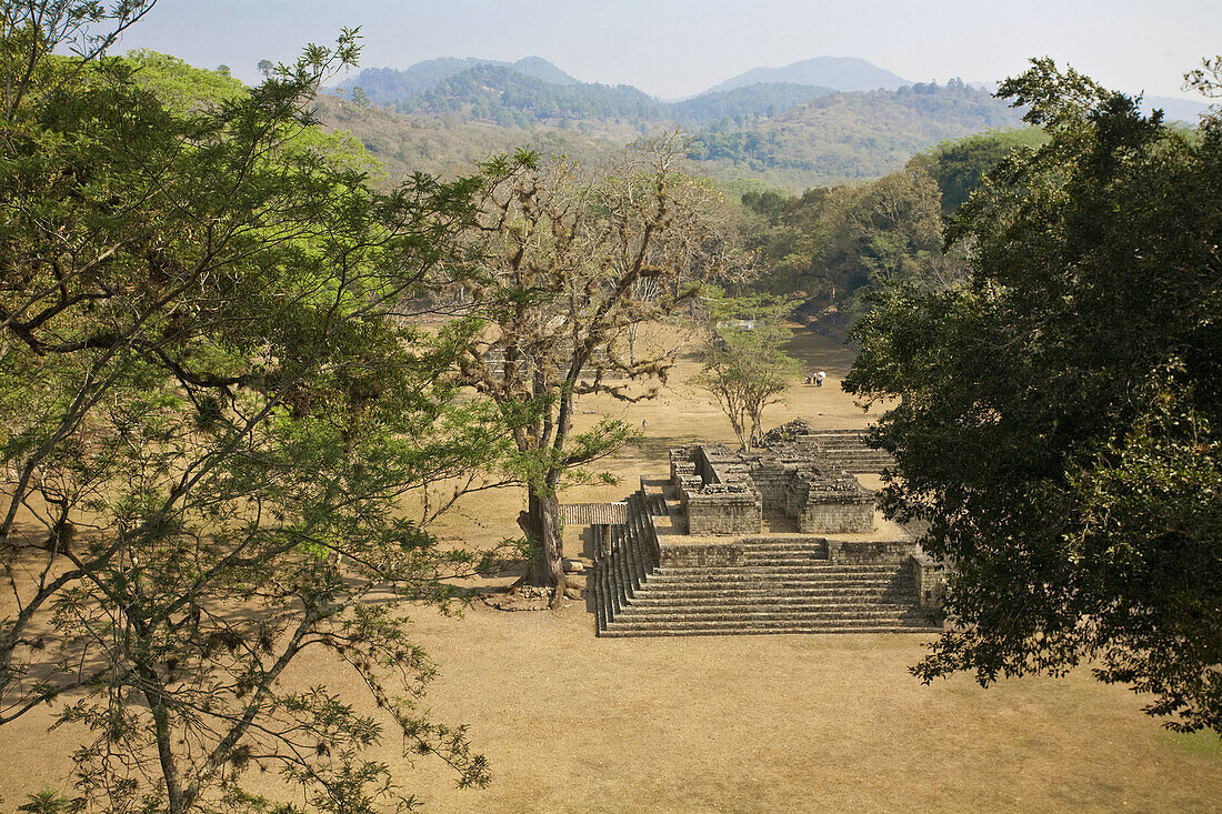 Ballcourt (AD 731), Great Plaza, Mayan ruins of Copan, Copan Ruinas, Honduras