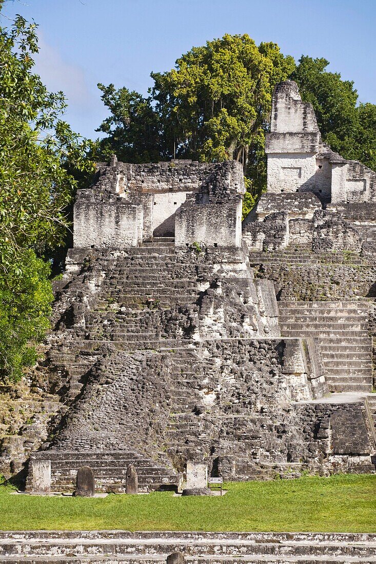 Central Acropolis, Great Plaza, Tikal, El Peten department, Guatemala