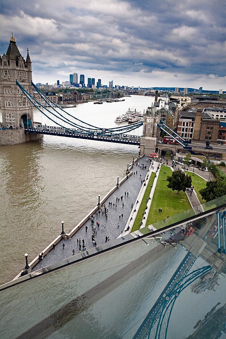 Tower Bridge and Thames River, London, England, UK