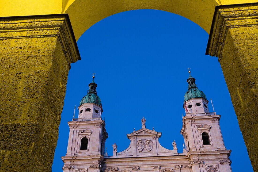 Western facade of the Salzburg Cathedral. Salzburg. Austria.