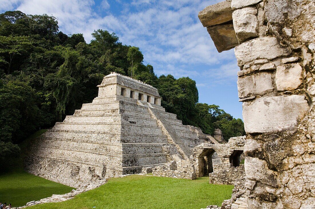 Temple of the Inscriptions. Funerary monument for Pacal the Great. Palenque. Chiapas. Mexico