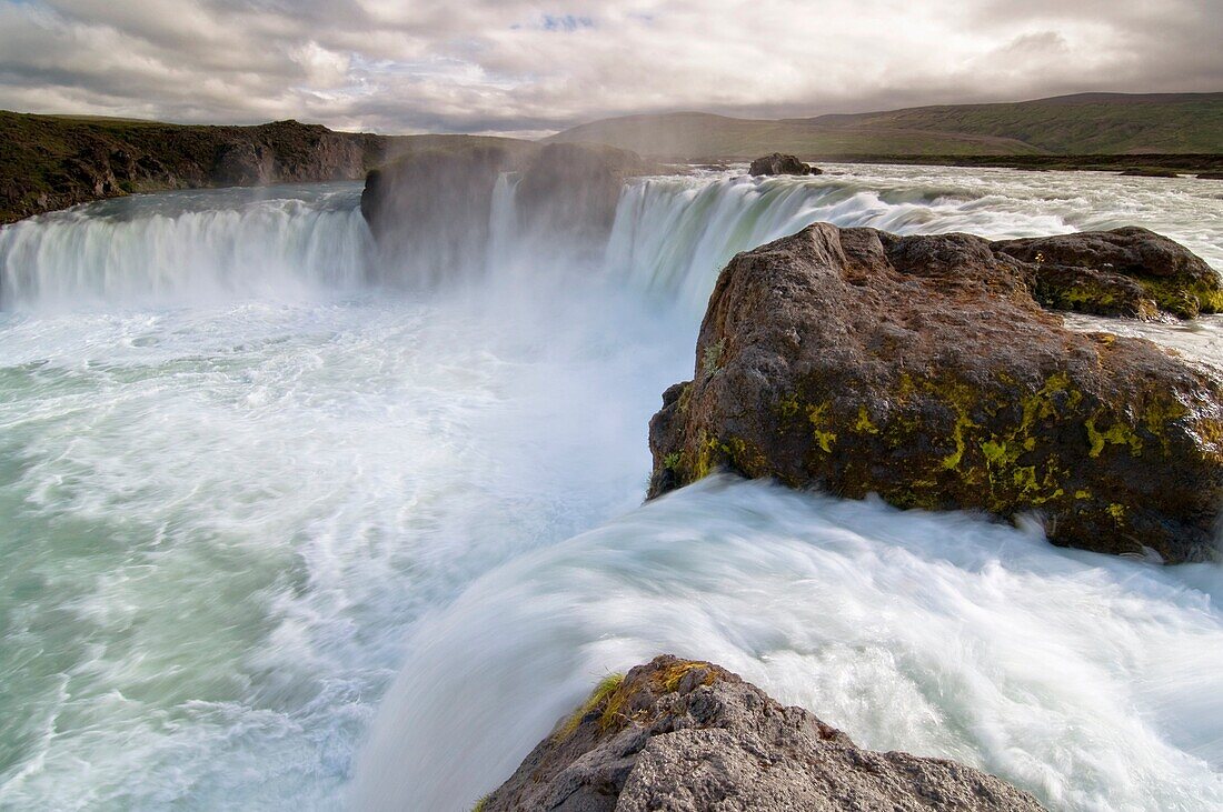 Godafoss or waterfall of the Gods, is on the river Skjalfandafjot North Iceland