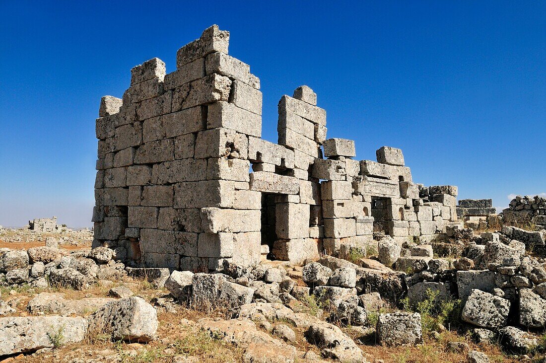 byzantine ruins at the archeological site of Ba'uda, Baude, Baouda, Syria, Middle East, West Asia