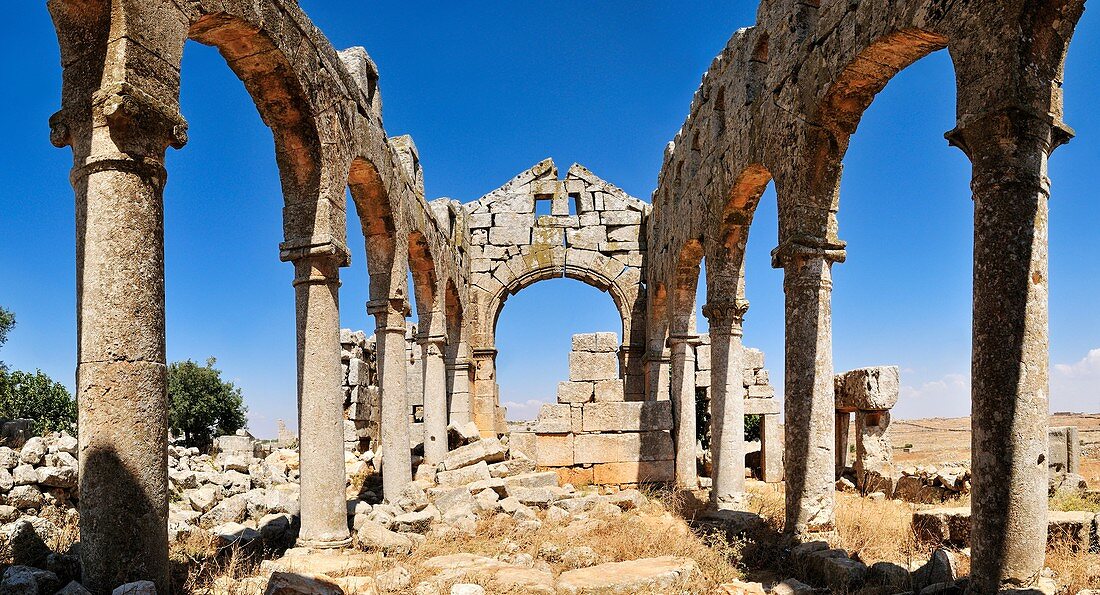 church ruin at the archeological site of Kharab Shams, Dead Cities, Syria, Middle East, West Asia