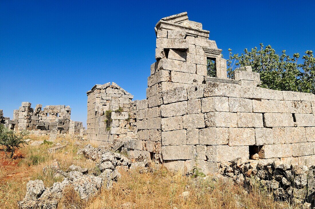 byzantine house ruin at the archeological site of Ba'uda, Baude, Baouda, Syria, Middle East, West Asia