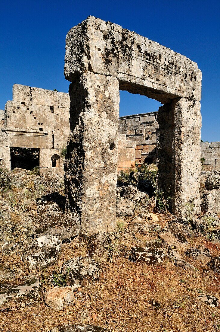 house ruin at the archeological site of Khirbet Hass or Shinsharah, Dead Cities, Syria, Middle East, West Asia