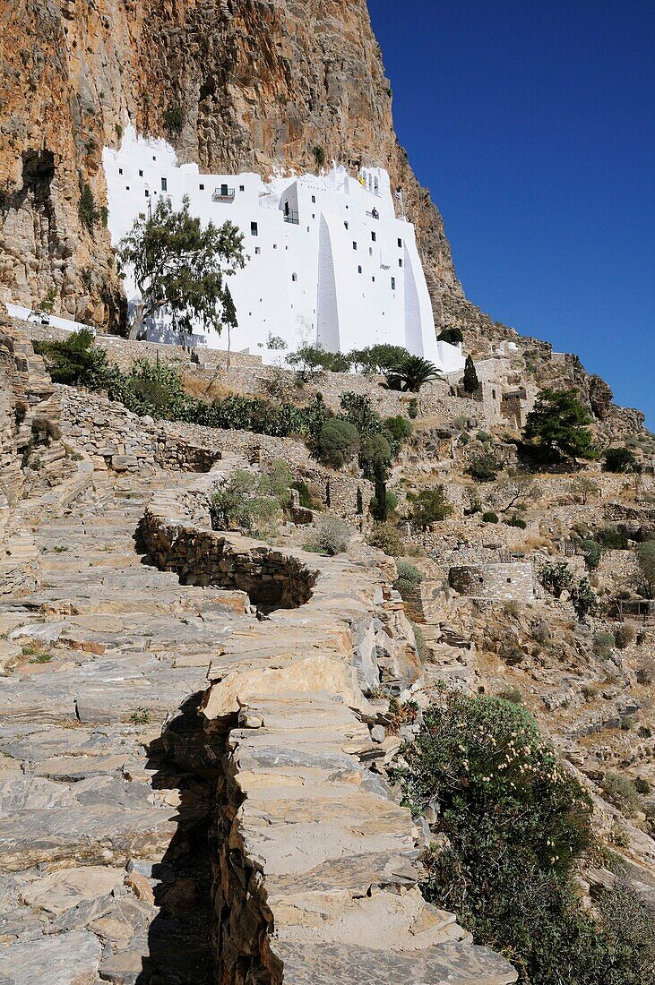 Greece, Cyclades, Amorgos Hozoviotissa Monastery