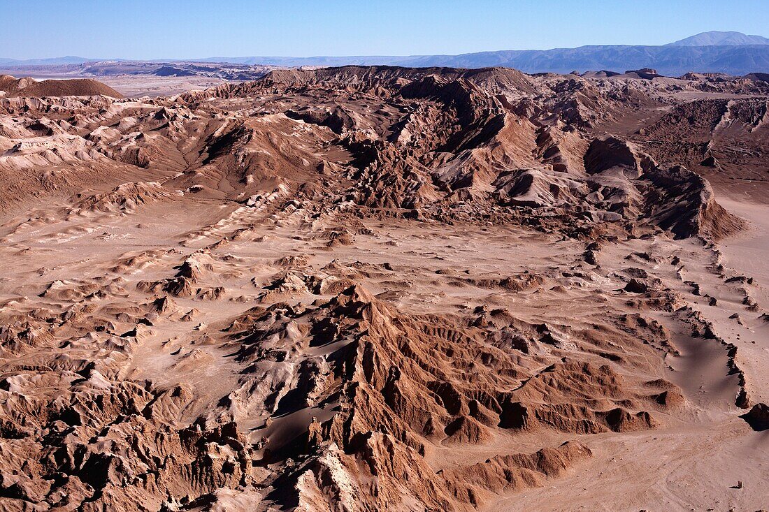 View over the Cordillera de la Sal mountains and the Salar de Atacama near San Pedro de Atacam in Chile