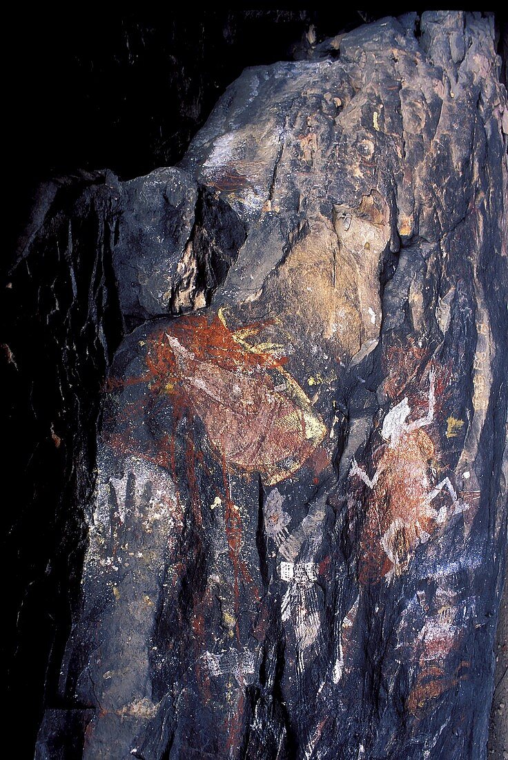 Aboriginal rock art site, Kakadu National Park, Northern Territory, Australia
