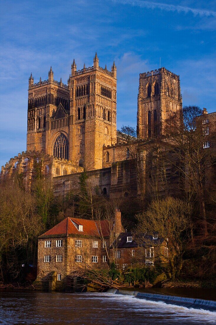 England, County Durham, Durham City Fulling Mill, on the banks of the River Wear, below Durham Cathedral