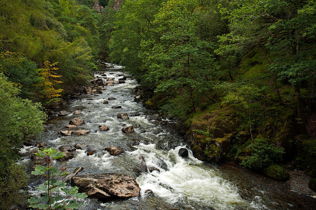 Die Aberglaslyn Gorge nahe Beddgelert, Wales, Großbritannien