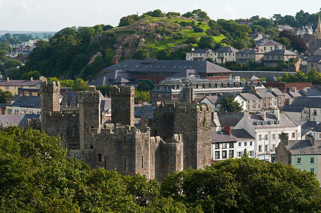 Caernarfon Castle, Caernarfon, Wales, Großbritannien