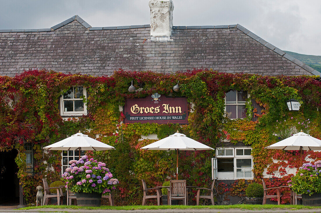 The historic Groes Inn, Conwy, Wales, UK