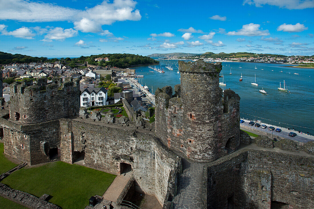 Conwy Castle in Conwy, Wales, UK