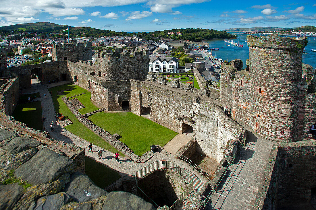 Conwy Castle in Conwy, Wales, Großbritannien