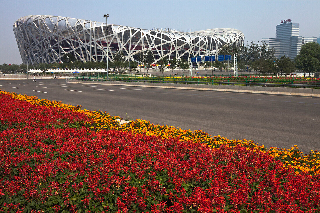 Olympic national stadium, birds nest, Peking, Beijing, People's Republic of China