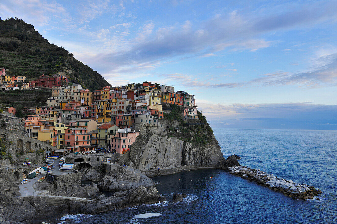 View to Manarola, Cinque Terre, Liguria, Italy