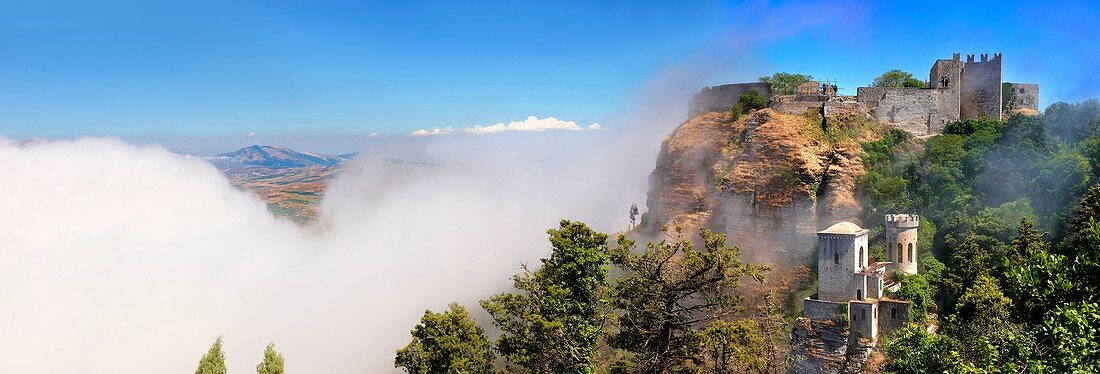 Castello di Vv©nere Venere vârice, Erice, Sicily stock photos