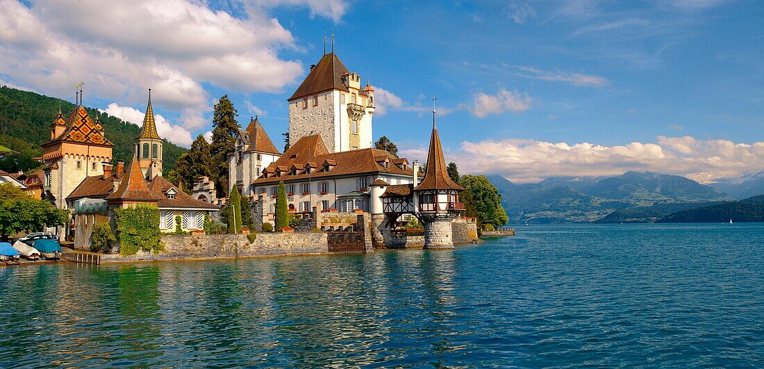 Oberhoffen Castle Lake Thun Bernese Oberland Switzerland