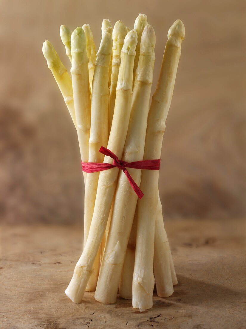 Fresh white asparagus spears