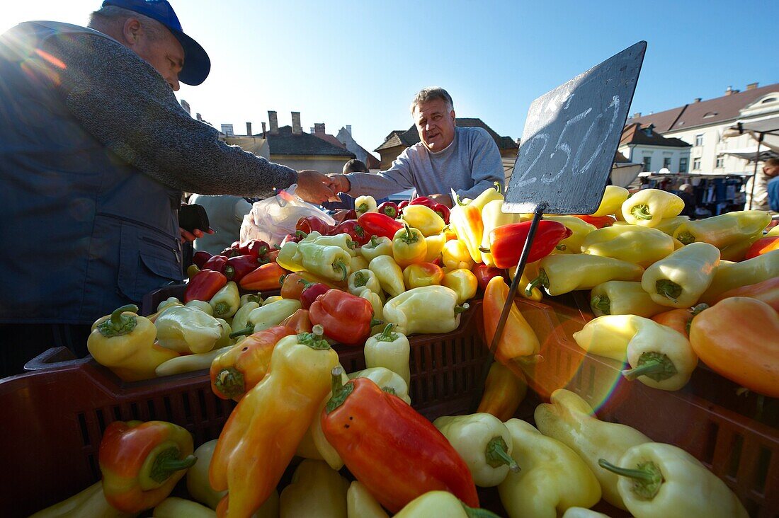 Farmers fruit and vegetable market, Gyor Gyor Hungary