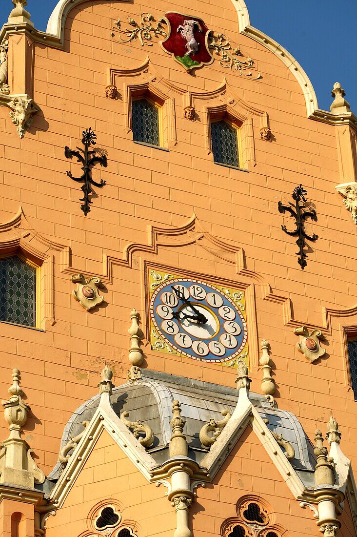 Art Nouveau Sezession City Hall designed by Lechner Ödön with Zolnay tiles, Hungary Kecskemét