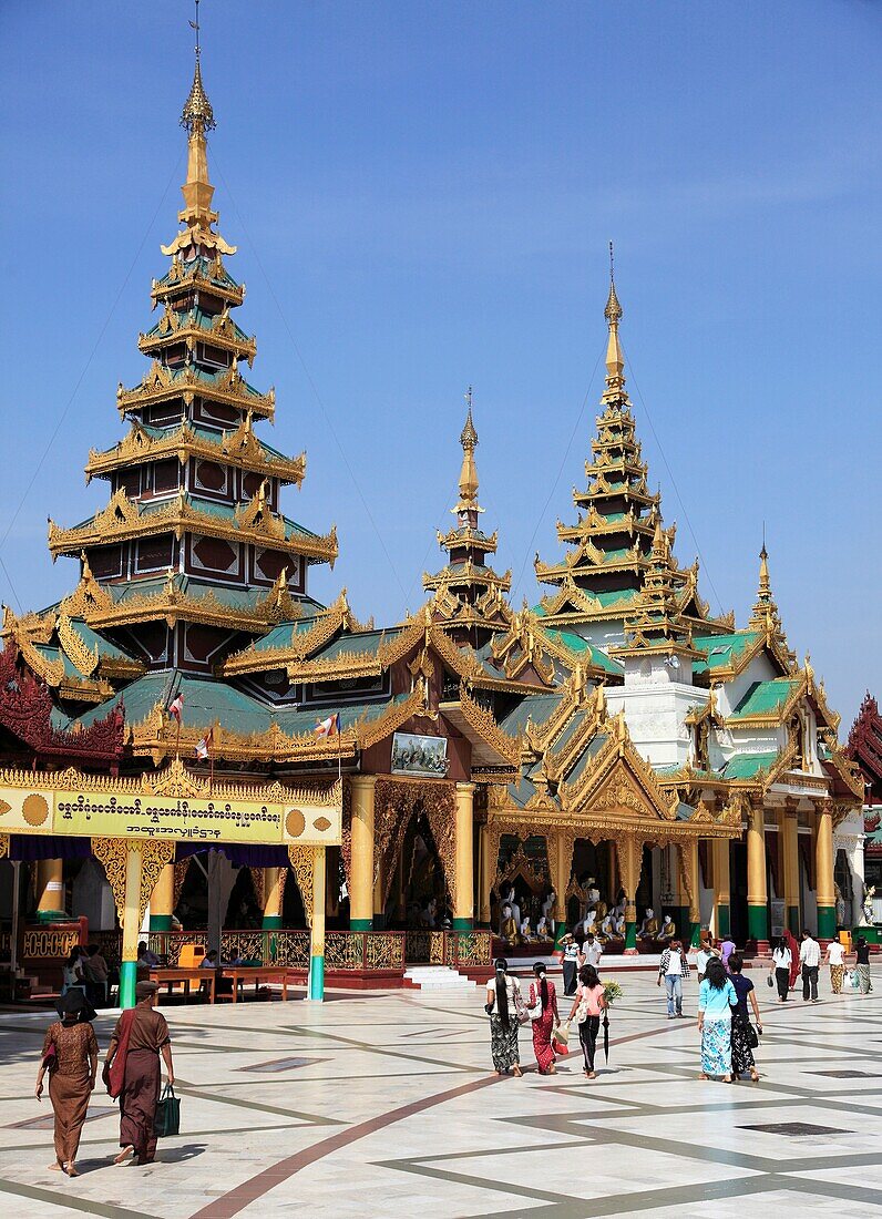 Myanmar, Burma, Yangon, Rangoon, Shwedagon Pagoda