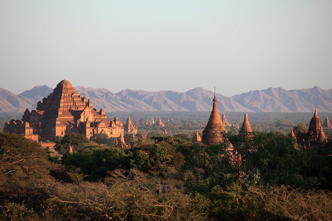 Myanmar, Burma, Bagan, Dhammayangyi Temple, general aerial view