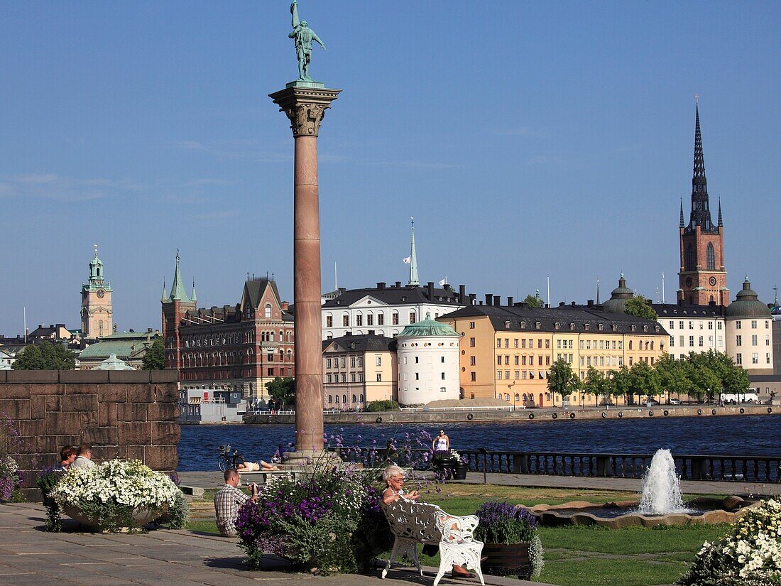 Sweden, Stockholm, City Hall gardens, Riddarholmen island