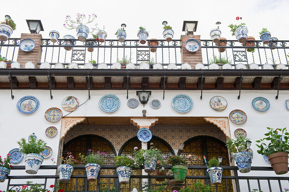 Facade of a house, Albayzin district, Granada, Andalusia, Spain