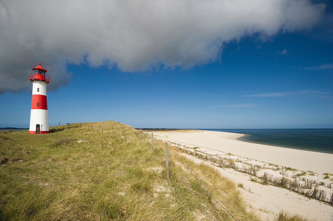 Leuchtturm List-Ost, Ellenbogen, List, Sylt, Schleswig-Holstein, Deutschland