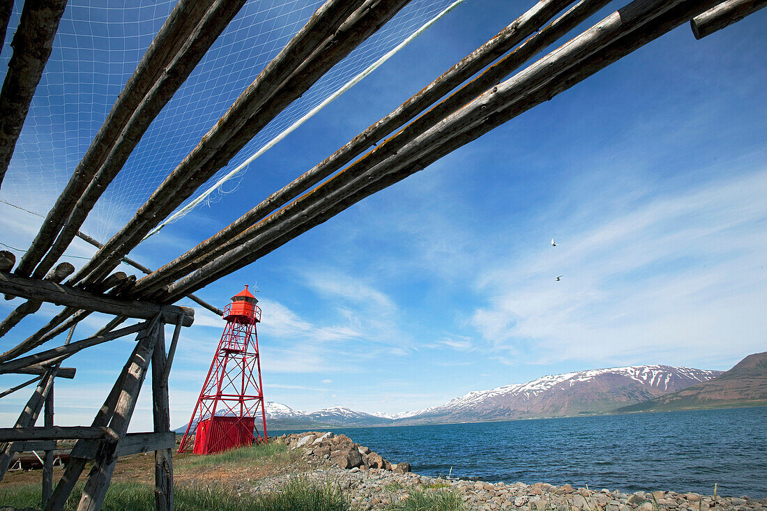 View of the Eyjafjordur Fjord, the Longest in North Central Iceland, Akureyri, Iceland, Europe