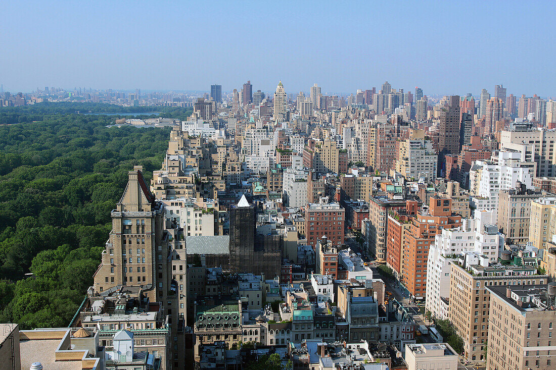 Panoramic View of Central Park and the Upper East Side, Manhattan, New York City, New York State, United States