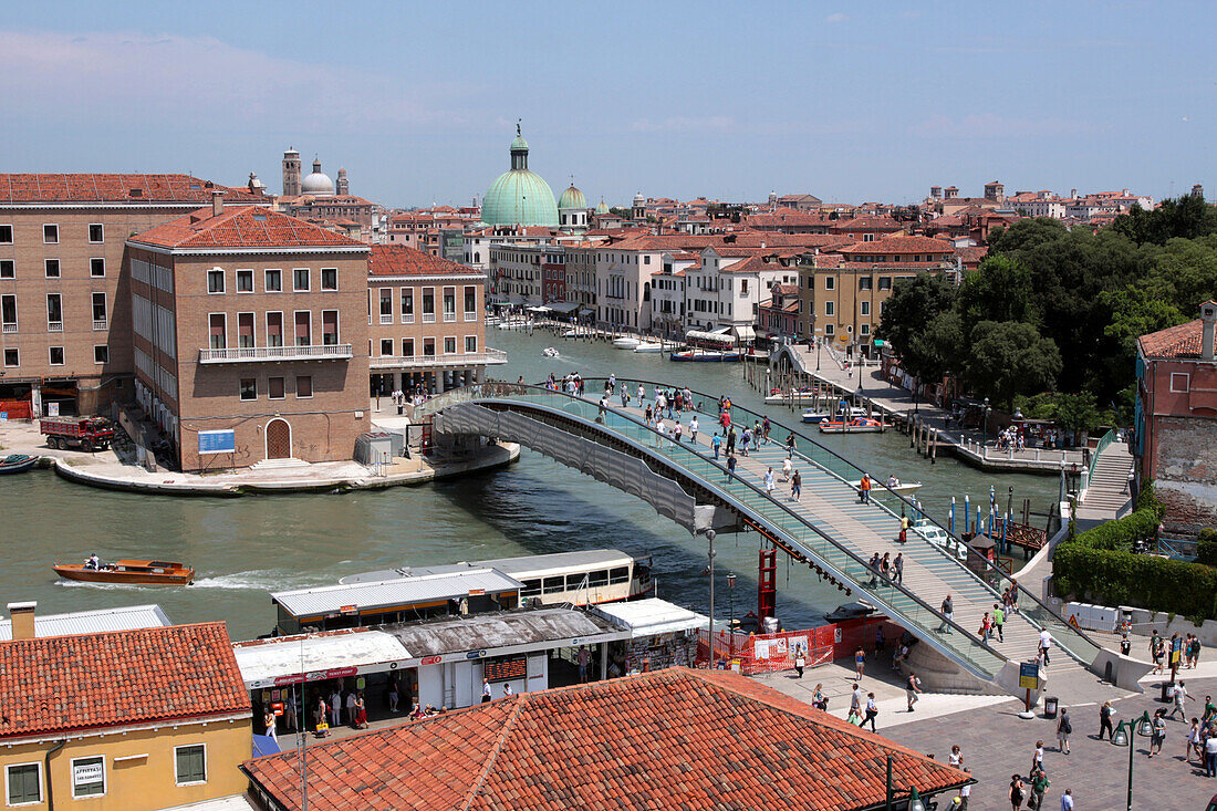 Panoramic View of the Grand Canal and Venice From the Piazza Di Roma, Venice, Venetia, Italy