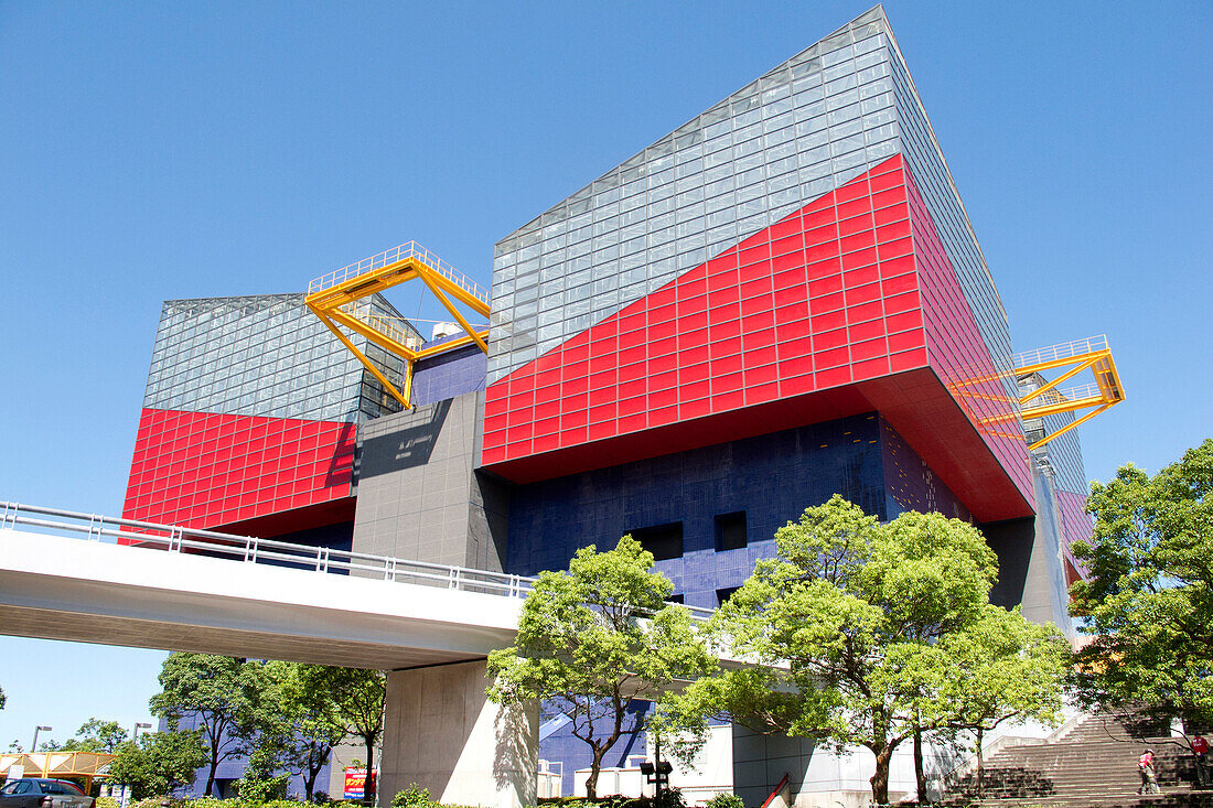 The Suntory Museum, Built By Tadao Ando, Specializes in Graphic Arts, Tempozan Neighborhood, Osaka, Japan