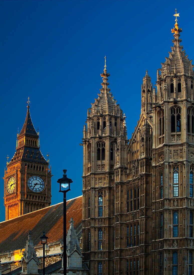 England, Greater London, City of Westminster The iconicBig Ben,  also known as the Clock Tower, part of the House of Parliament building also known as the Palace of Westminster, located in the City of Westminster, London