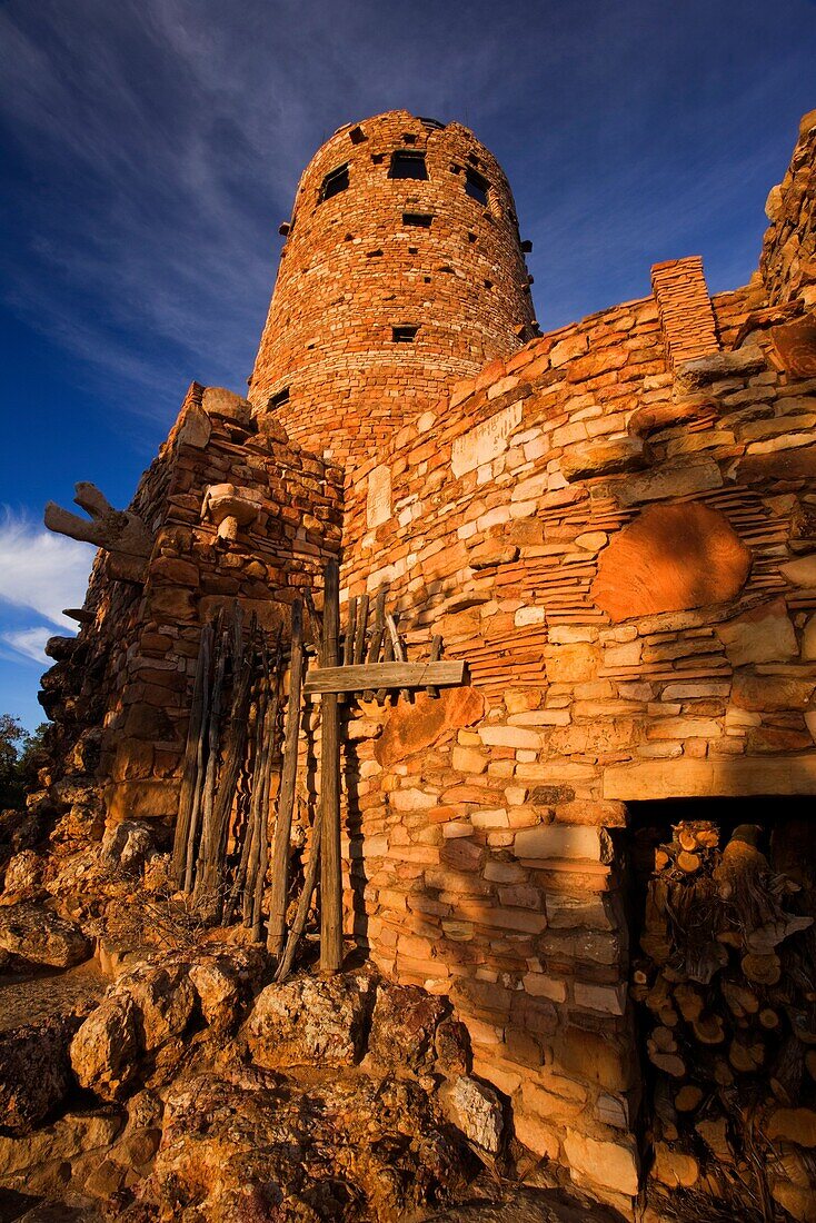 Sunrise over the Desert View Watchtower at The Grand Canyon national park