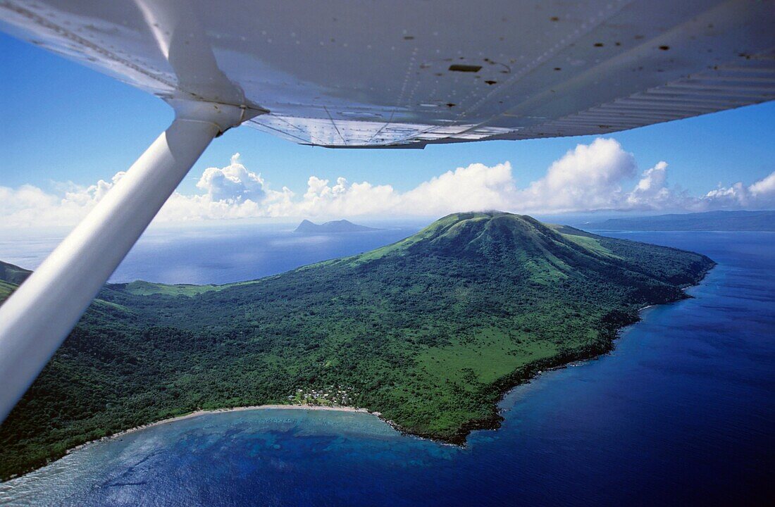 Vanuatu efate island flying over nguna island