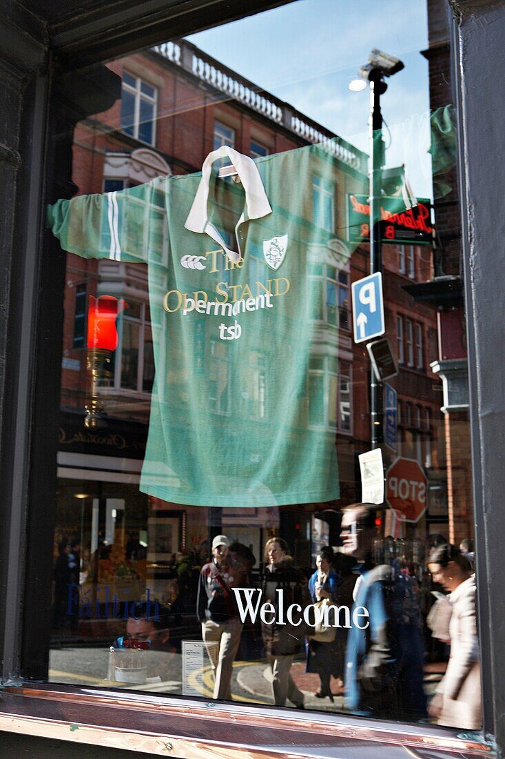 Rugby jersey in a display