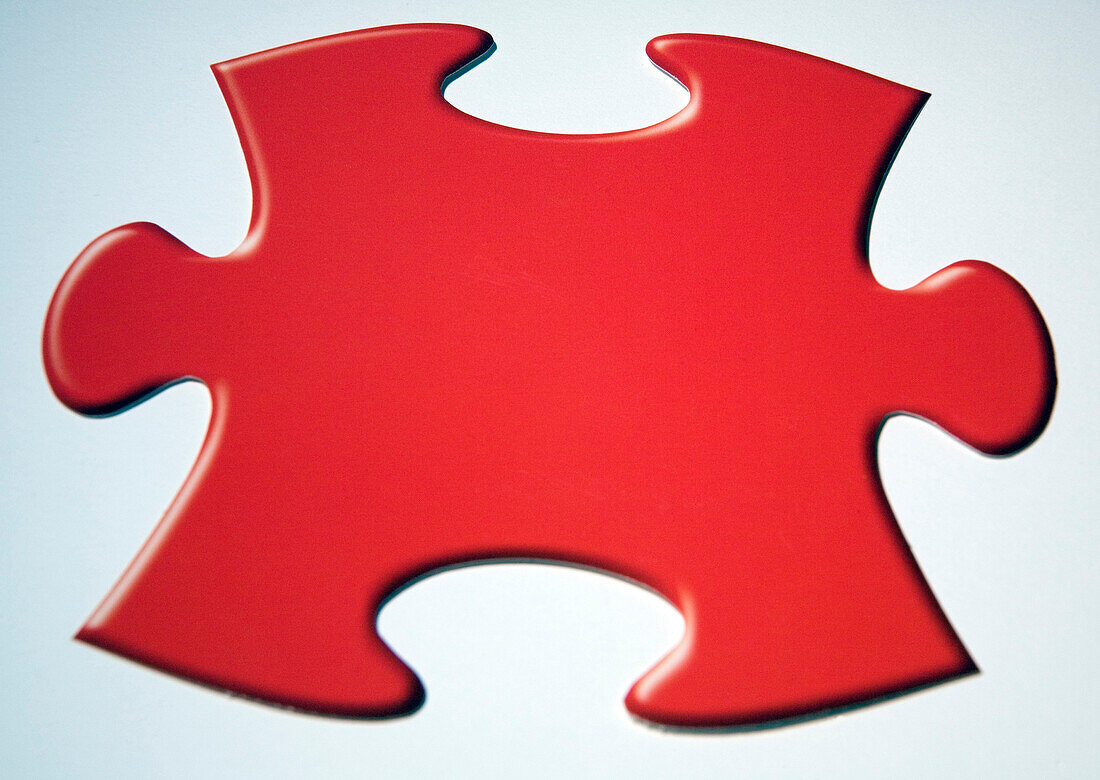 Red Puzzle Piece Close-up