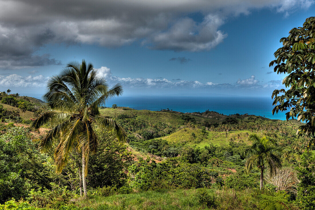Landscape of Las Terrenas, Samana Peninsula, Dominican Republic