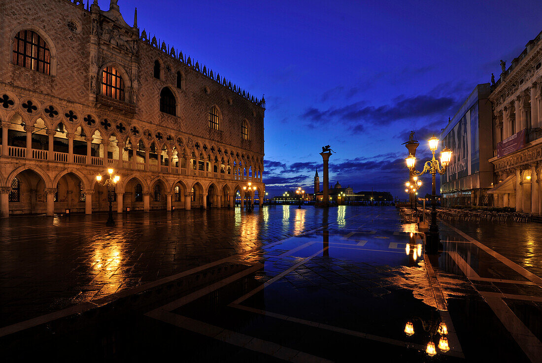 The Lion of St. Marcus, Piazzetta, San Giorgio Maggiore, Piazza San Marco, St Mark's Square, Venice, Italy