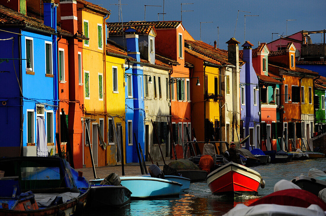 Colorful houses, Island Burano, Venetian Lagoon, Venice, Italy