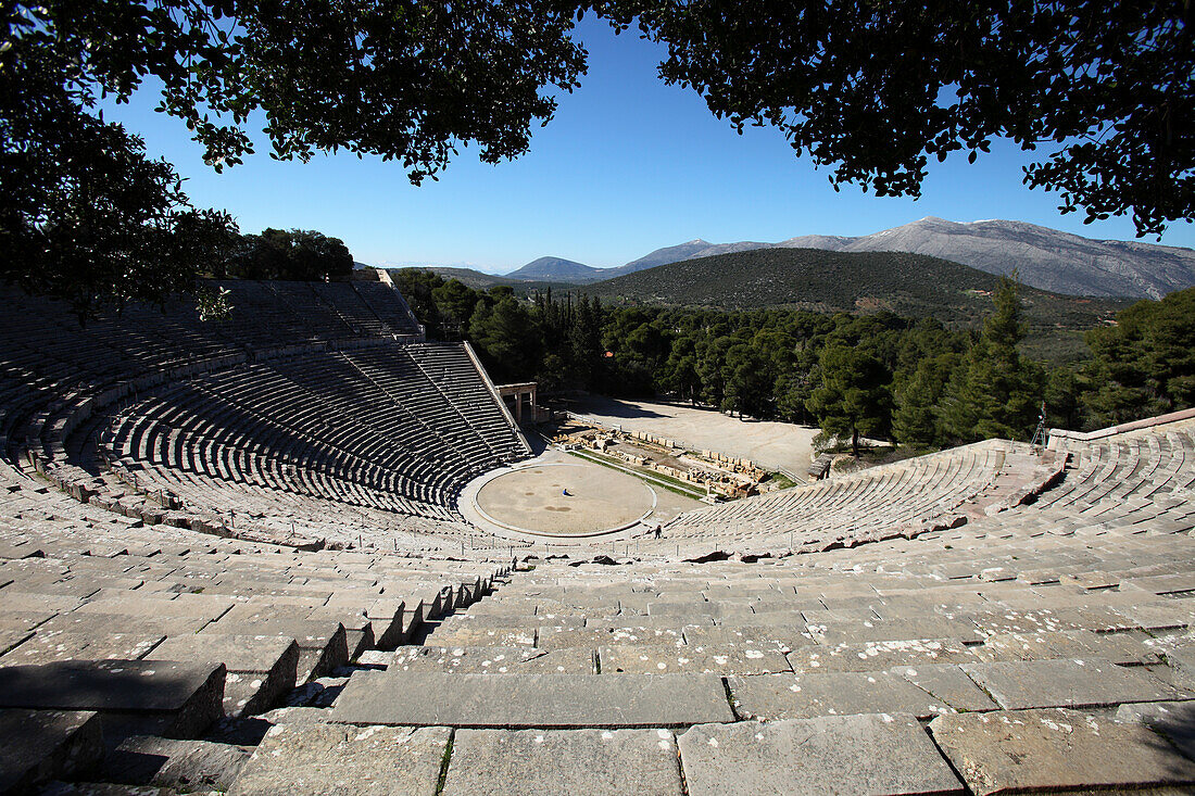 Amphitheatre of Epidaurus, Peloponnes, Greece