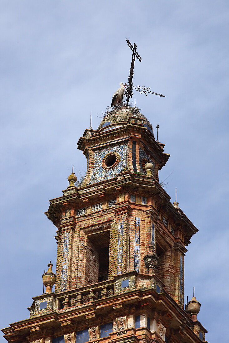 Kirchturm, Carmona, Sevilla, Andalusien, Spanien